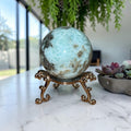 Larimar Sphere | Natural Crystal from the Dominican Republic | 5¾" Circumference