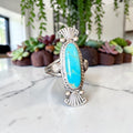 Native Sterling Silver Royston Turquoise Ring | Size 7 | 1½" Face